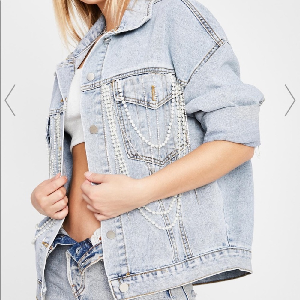 Embellished denim jacket